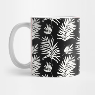 Palm Boho Botanical Black and White Pattern Mug